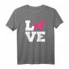 Pudel Liebe T-Shirt mit pinker Silhouette – Klassisches Hundeliebhaber-Shirt für Pudel-Fans und Hundehalter