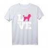Pudel Liebe T-Shirt mit pinker Silhouette – Klassisches Hundeliebhaber-Shirt für Pudel-Fans und Hundehalter