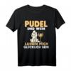 Pudel und Wein T-Shirt für Hundeliebhaber – Perfekt für Hundebesitzer mit Lang- oder Kurzhaarpudel