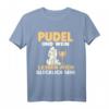 Pudel und Wein T-Shirt für Hundeliebhaber – Perfekt für Hundebesitzer mit Lang- oder Kurzhaarpudel