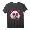 Pudel Valentine Shirt mit Hundegesicht und Herz – Perfektes Geschenk für Pudelliebhaber, Hundebesitzer und Tierfreunde zum Valentinstag