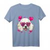 Pudel Valentine Shirt mit Hundegesicht und Herz – Perfektes Geschenk für Pudelliebhaber, Hundebesitzer und Tierfreunde zum Valentinstag