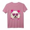 Pudel Valentine Shirt mit Hundegesicht und Herz – Perfektes Geschenk für Pudelliebhaber, Hundebesitzer und Tierfreunde zum Valentinstag