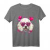 Pudel Valentine Shirt mit Hundegesicht und Herz – Perfektes Geschenk für Pudelliebhaber, Hundebesitzer und Tierfreunde zum Valentinstag