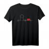 Weißer Pudel / Doodle auf EKG-Linie - Herzfrequenz T-Shirt für Pudel- und Doodle-Liebhaber, Gassi-Outfit & Geschenkidee