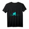 Hundebesitzer Geschenkidee - Hunde EKG Herzschlag Pudel T-Shirt für Tierliebhaber zum Weihnachten & Geburtstag