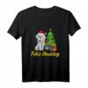 Feliz Navidog Pudel Nikolausmütze Weihnachten T-Shirt - Lustiges Geschenk für Hundeliebhaber & Pudelbesitzer zu Weihnachten