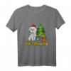 Feliz Navidog Pudel Nikolausmütze Weihnachten T-Shirt - Lustiges Geschenk für Hundeliebhaber & Pudelbesitzer zu Weihnachten