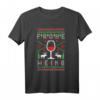 Weihnachten Wein Ugly Christmas T-Shirt - Lustiges Geschenk für Wein- und Weihnachtsliebhaber bei Weihnachtsfeiern