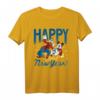 HapFrog Mickey Donald Goofy & Pluto Happy New Year T-Shirt – Offizielles Disney Merchandise für Männer, Frauen, Kinder und Jugendliche