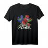 HapFrog T-Shirt mit Megazord Comic Poster - Nostalgisches Retro T-Shirt für Fans der 90er, Cartoon & Popkultur