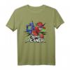 HapFrog T-Shirt mit Megazord Comic Poster - Nostalgisches Retro T-Shirt für Fans der 90er, Cartoon & Popkultur