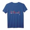 London Skyline Herzschlag T-Shirt mit Union Jack - Perfektes London Fan Outfit für Touristen, Bewohner & Liebhaber der Stadt