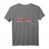London Skyline Herzschlag T-Shirt mit Union Jack - Perfektes London Fan Outfit für Touristen, Bewohner & Liebhaber der Stadt