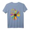 Sonnenblume Autismus T-Shirt - Autist Geschenk, Bewusstsein & Liebe, Lustiges Shirt für Autisten, Asperger & Familien zum Geburtstag & Weihnachten