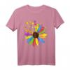 Sonnenblume Autismus T-Shirt - Autist Geschenk, Bewusstsein & Liebe, Lustiges Shirt für Autisten, Asperger & Familien zum Geburtstag & Weihnachten