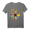 Sonnenblume Autismus T-Shirt - Autist Geschenk, Bewusstsein & Liebe, Lustiges Shirt für Autisten, Asperger & Familien zum Geburtstag & Weihnachten