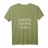 Damen & Herren T-Shirt mit V-Ausschnitt - Einatmen Ausatmen Lächeln - Perfektes Geschenk für Familienmänner & besondere Anlässe