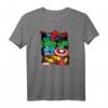 Marvel Spider-Man, Hulk, Captain America, Iron Man Panels T-Shirt - Offiziell lizenzierte Superhelden Bekleidung für Marvel Fans