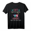 Funny Cats Make Me Happy Humans Make My Head Hurt Cat Kitten T-Shirt – Perfektes Geschenk für Katzenliebhaber, Katzenmamas & Tierfreunde zu Geburtstag, Muttertag & Weihnachten