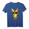 Gangster Street Cat Goldchain Kitty Rapper T-Shirt mit Sonnenbrille – Lustiges Halloween-Katzenkostüm für Katzenfans und Street-Style-Liebhaber