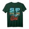 SUP Retro Damen Mädchen Stand Up Paddle T-Shirt - Perfektes Geschenk für Wassersportler, Surfer & Strandliebhaber