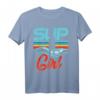 SUP Retro Damen Mädchen Stand Up Paddle T-Shirt - Perfektes Geschenk für Wassersportler, Surfer & Strandliebhaber