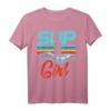 SUP Retro Damen Mädchen Stand Up Paddle T-Shirt - Perfektes Geschenk für Wassersportler, Surfer & Strandliebhaber