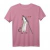 Weiße singende Ratte Geschenk für Nager und Rattenfreunde T-Shirt - Perfektes Geschenk für Weihnachten, Geburtstag & das chinesische Jahr der Ratte
