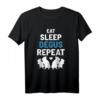 Eat Sleep Degus Repeat T-Shirt – Geschenk für Nagetiere Liebhaber, Degu Fans & Tierfreunde zu Weihnachten & Geburtstag