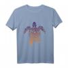 Schildkröte Shell mit Artistic Design - Reptile T-Shirt zur Förderung des Meeresschutzes & Bewusstseins