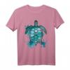 Farbenfrohes Meeresschildkröte T-Shirt – Buntes Sommeroutfit für Strand, Urlaub & Tierfans, perfekt als Geschenk für Kinder, Biowissenschaftler & Surfer