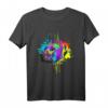 Splash Art Rhodesian Ridgeback Geschenkidee Hunde T-Shirt – Buntes Hundeliebhaber-Outfit für Geburtstage & Weihnachten