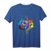 Splash Art Rhodesian Ridgeback Geschenkidee Hunde T-Shirt – Buntes Hundeliebhaber-Outfit für Geburtstage & Weihnachten