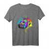 Splash Art Rhodesian Ridgeback Geschenkidee Hunde T-Shirt – Buntes Hundeliebhaber-Outfit für Geburtstage & Weihnachten