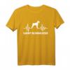 Riesenschnauzer Herzschlag T-Shirt mit Name – Personalisiertes Hundetier-Shirt für Hunde-Liebhaber und Riesenschnauzer Besitzer