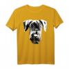 Riesenschnauzer T-Shirt für Damen und Herren - Hundekopf Motiv für Hunde- und Tierliebhaber