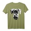 Riesenschnauzer T-Shirt für Damen und Herren - Hundekopf Motiv für Hunde- und Tierliebhaber