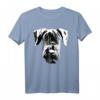 Riesenschnauzer T-Shirt für Damen und Herren - Hundekopf Motiv für Hunde- und Tierliebhaber