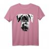 Riesenschnauzer T-Shirt für Damen und Herren - Hundekopf Motiv für Hunde- und Tierliebhaber