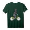 Riesenschnauzer Hund Mit Fahrrad T-Shirt - Lustiges Hundemotiv für Herrchen, Frauchen und Schnauzer-Liebhaber