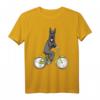 Riesenschnauzer Hund Mit Fahrrad T-Shirt - Lustiges Hundemotiv für Herrchen, Frauchen und Schnauzer-Liebhaber