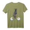 Riesenschnauzer Hund Mit Fahrrad T-Shirt - Lustiges Hundemotiv für Herrchen, Frauchen und Schnauzer-Liebhaber