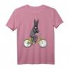 Riesenschnauzer Hund Mit Fahrrad T-Shirt - Lustiges Hundemotiv für Herrchen, Frauchen und Schnauzer-Liebhaber