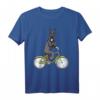 Riesenschnauzer Hund Mit Fahrrad T-Shirt - Lustiges Hundemotiv für Herrchen, Frauchen und Schnauzer-Liebhaber