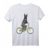 Riesenschnauzer Hund Mit Fahrrad T-Shirt - Lustiges Hundemotiv für Herrchen, Frauchen und Schnauzer-Liebhaber