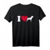 Ich liebe Rottweiler T-Shirt – Hundebesitzer Geschenk mit rotem Herz für Rottweiler-Fans