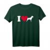 Ich liebe Rottweiler T-Shirt – Hundebesitzer Geschenk mit rotem Herz für Rottweiler-Fans