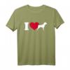 Ich liebe Rottweiler T-Shirt – Hundebesitzer Geschenk mit rotem Herz für Rottweiler-Fans