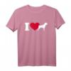 Ich liebe Rottweiler T-Shirt – Hundebesitzer Geschenk mit rotem Herz für Rottweiler-Fans